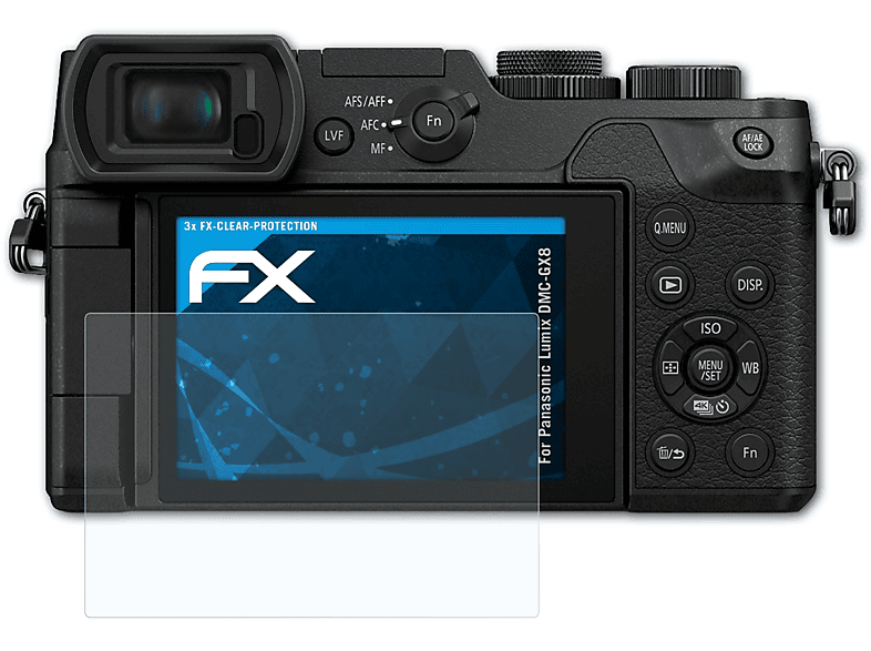 ATFOLIX 3x FX-Clear Displayschutz(für Panasonic Lumix DMC-GX8)