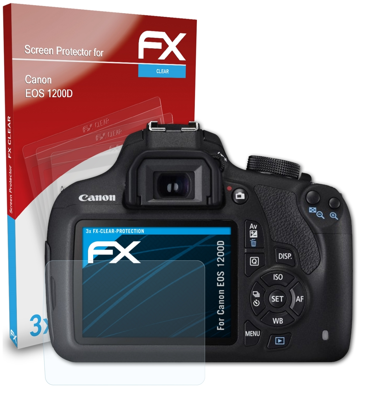 FX-Clear 1200D) Canon 3x EOS Displayschutz(für ATFOLIX