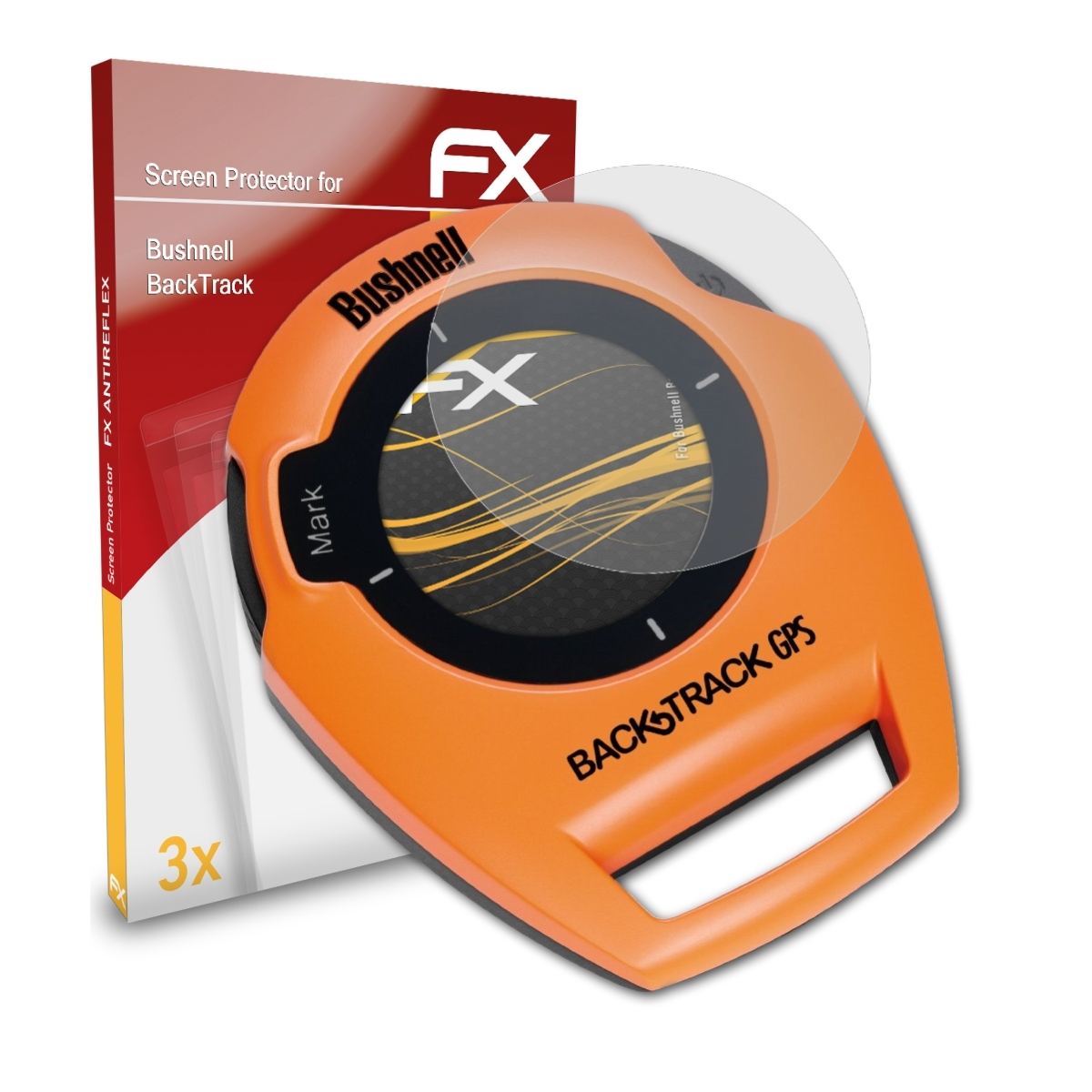 3x ATFOLIX BackTrack) FX-Antireflex Bushnell Displayschutz(für
