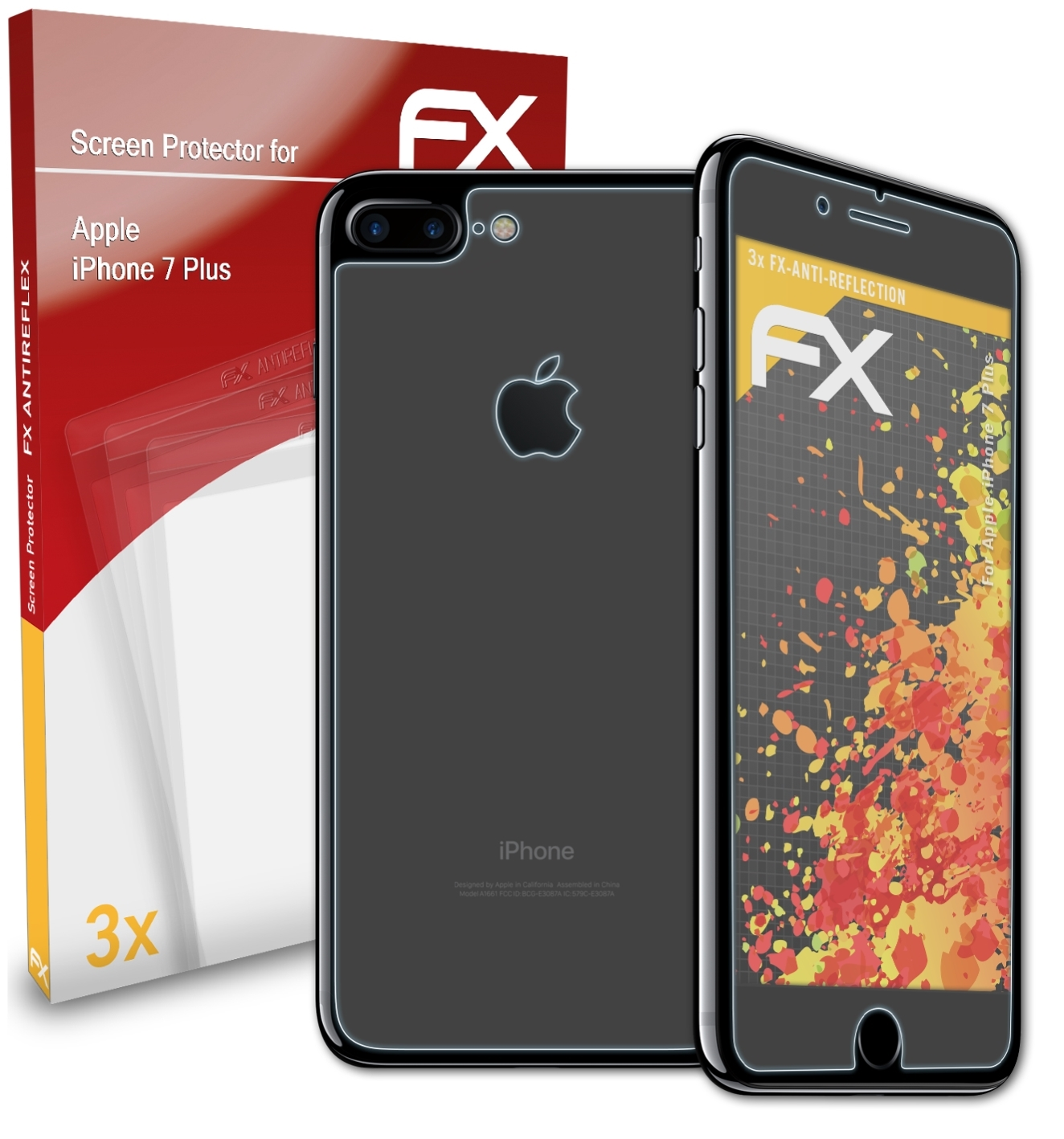 ATFOLIX 3x FX-Antireflex Displayschutz(für Apple Plus) 7 iPhone