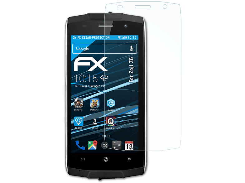 ATFOLIX 3x FX-Clear Z6) Zoji Displayschutz(für