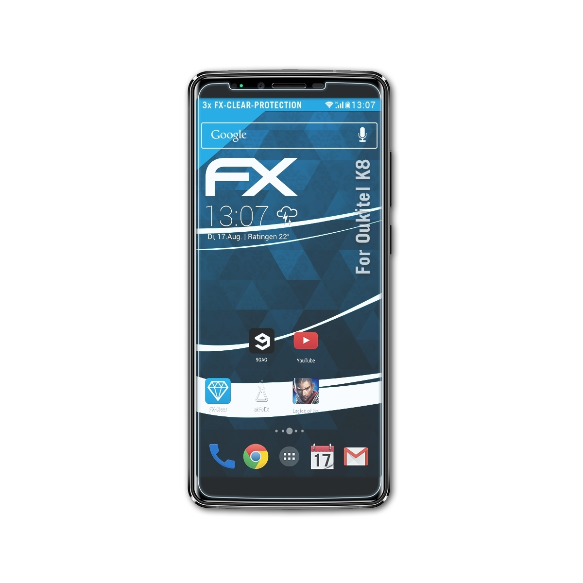 FX-Clear K8) ATFOLIX Displayschutz(für Oukitel 3x