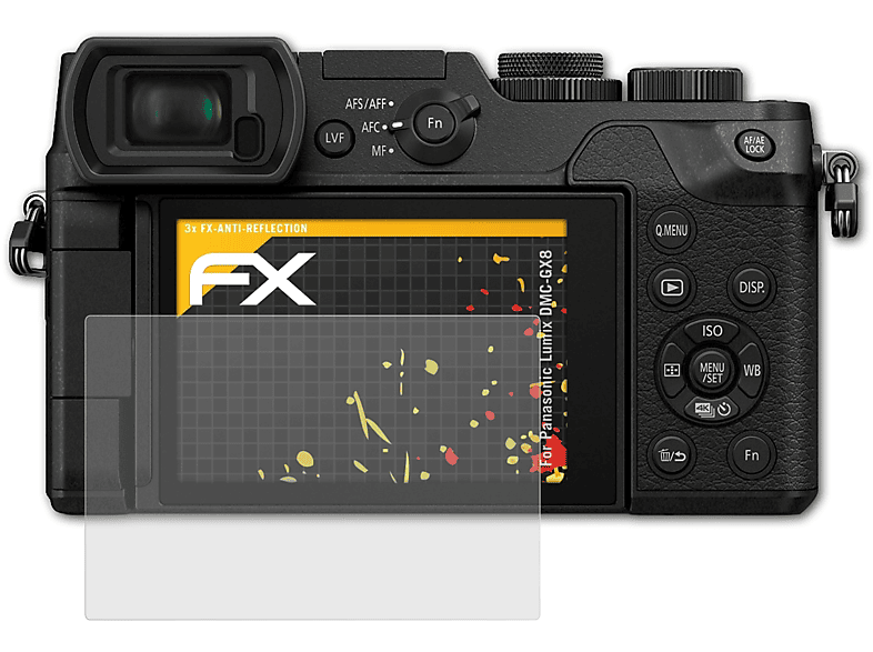3x FX-Antireflex Panasonic ATFOLIX Lumix Displayschutz(für DMC-GX8)