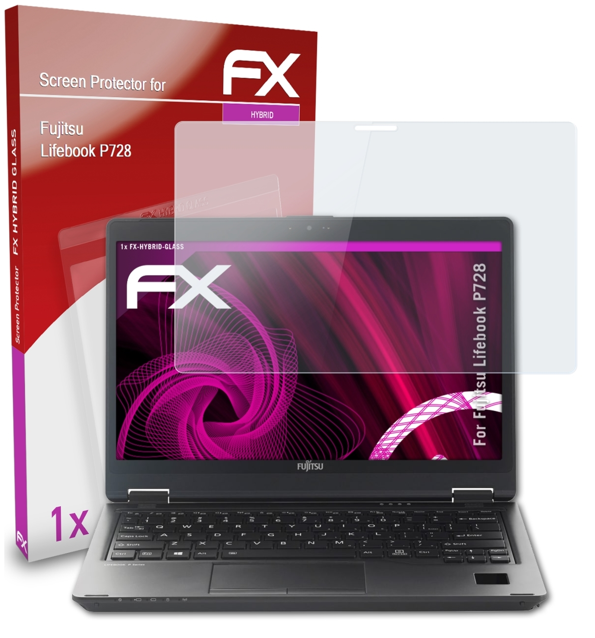 FX-Hybrid-Glass P728) Lifebook Schutzglas(für Fujitsu ATFOLIX