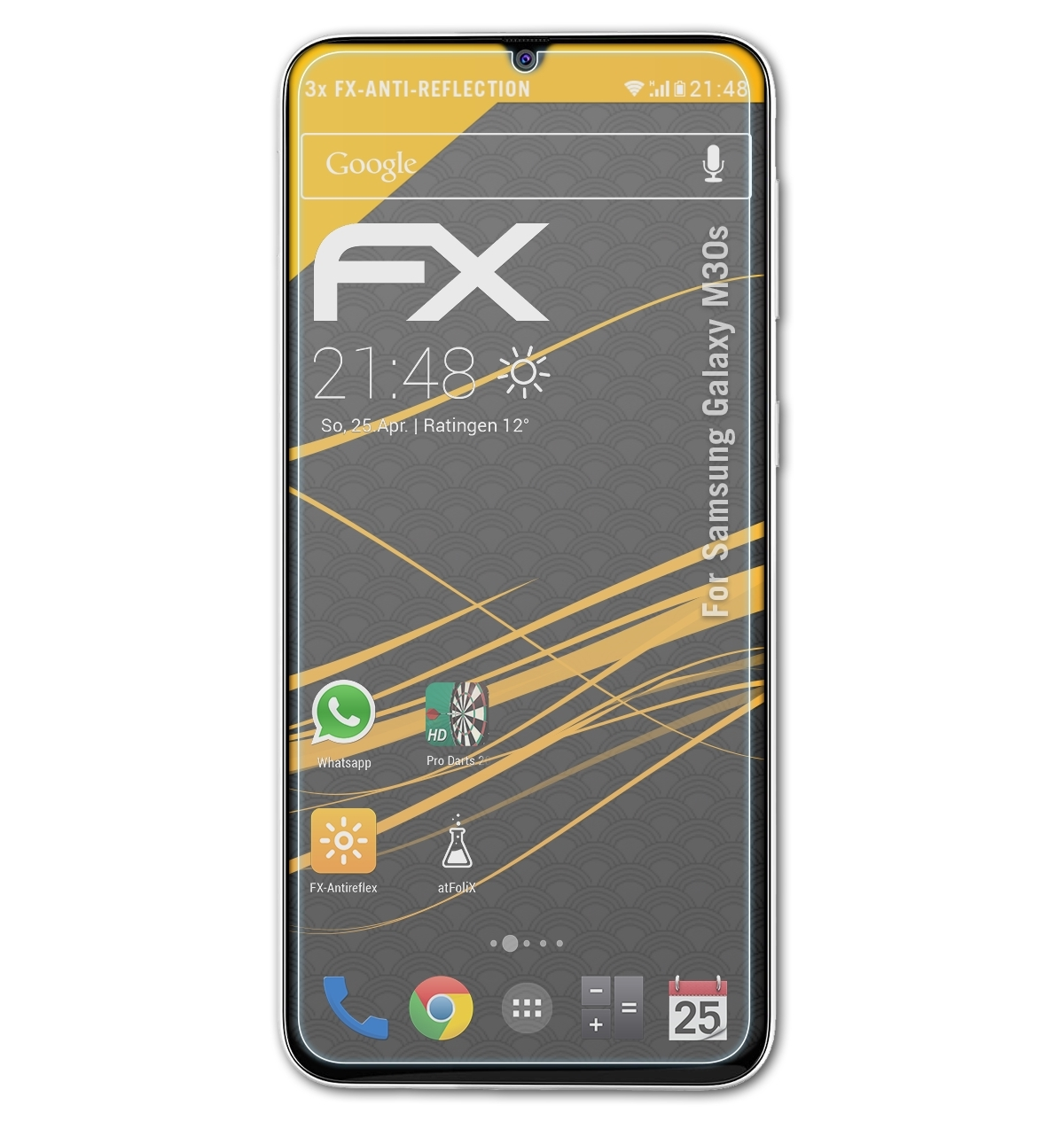 ATFOLIX 3x FX-Antireflex Galaxy Samsung Displayschutz(für M30s)
