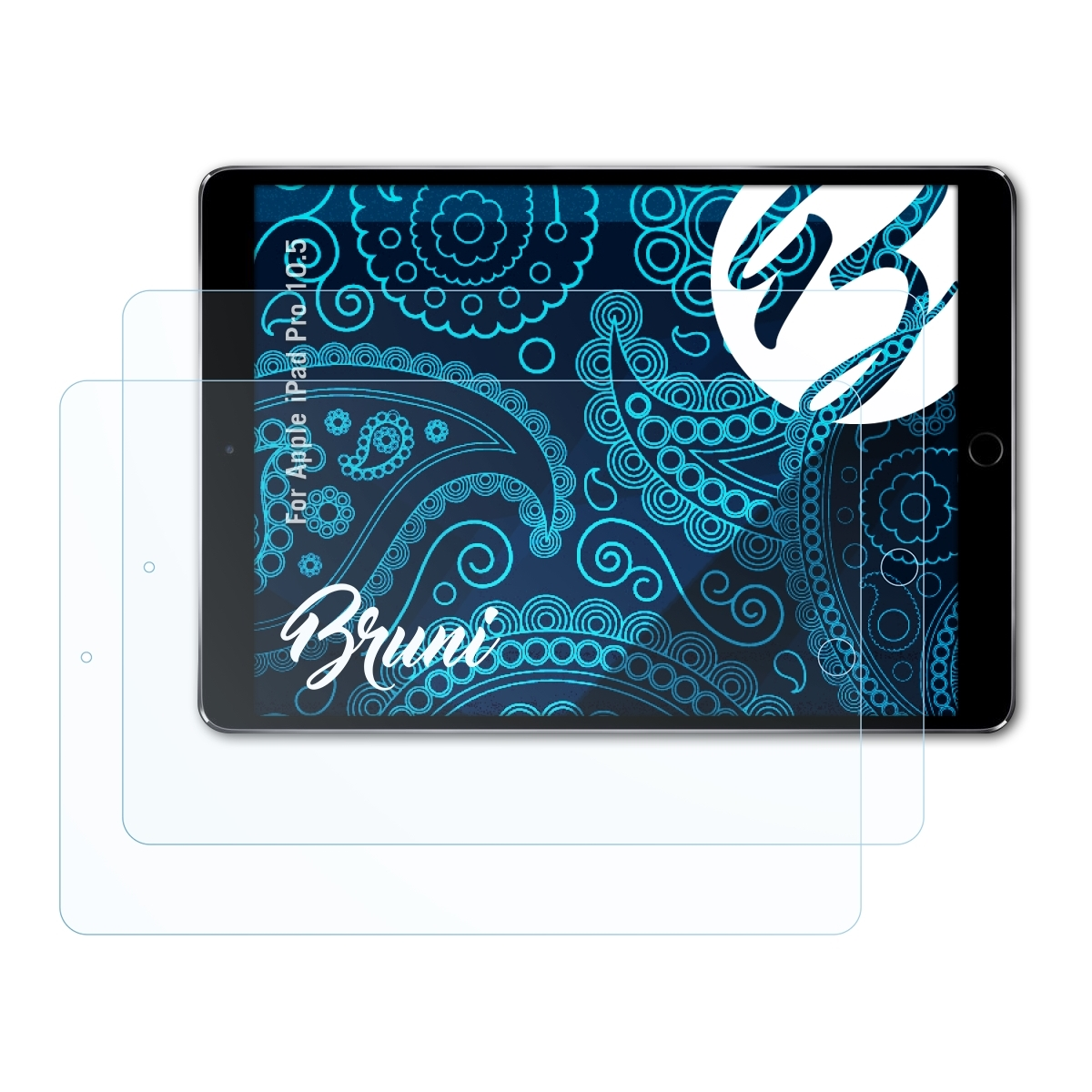 BRUNI 2x Schutzfolie(für 10.5) Basics-Clear Apple Pro iPad