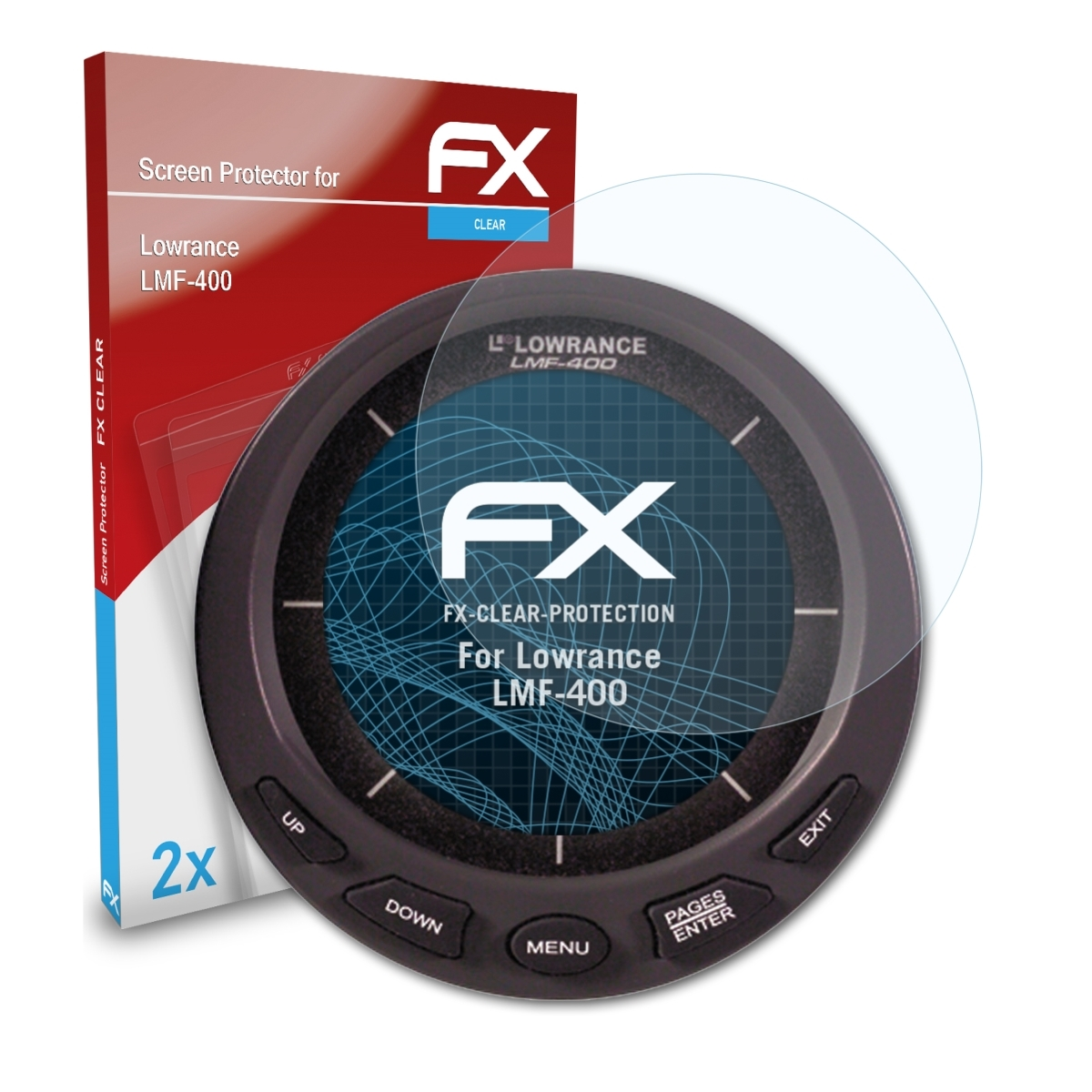 ATFOLIX 2x Lowrance LMF-400) Displayschutz(für FX-Clear