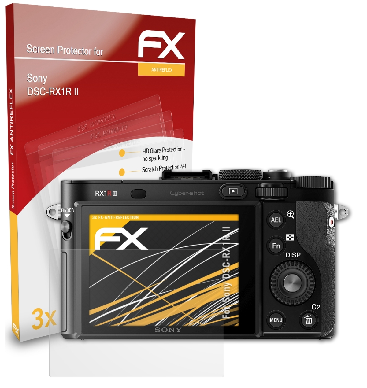 Sony ATFOLIX FX-Antireflex 3x Displayschutz(für II) DSC-RX1R