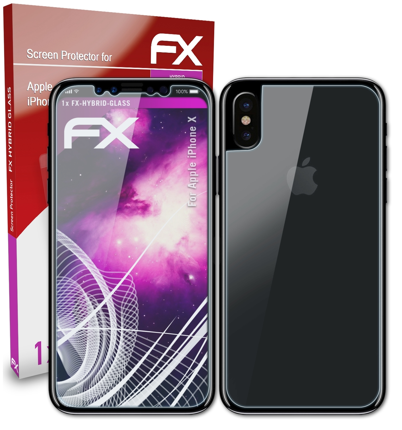 X) FX-Hybrid-Glass Schutzglas(für Apple iPhone ATFOLIX