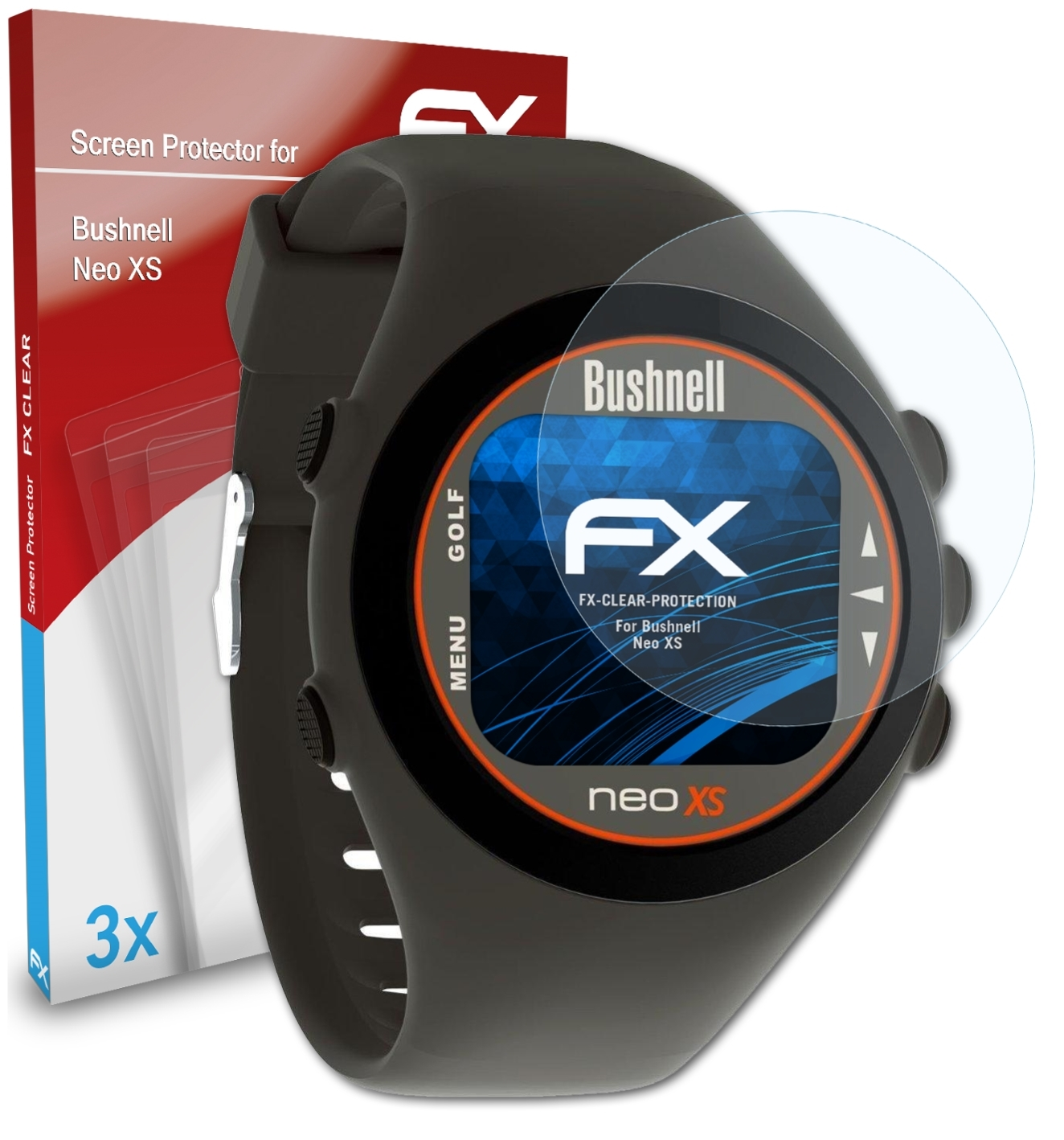 ATFOLIX Bushnell Neo FX-Clear Displayschutz(für XS) 3x