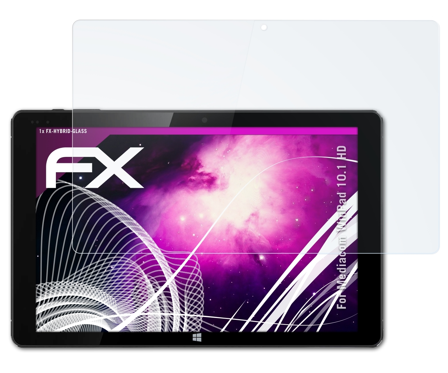 WinPad FX-Hybrid-Glass ATFOLIX 10.1 Schutzglas(für HD) Mediacom
