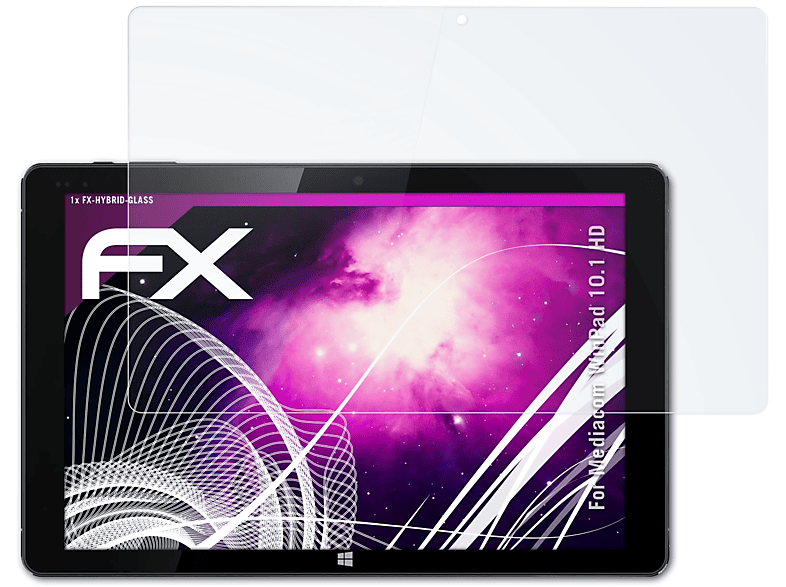 FX-Hybrid-Glass ATFOLIX HD) Schutzglas(für Mediacom WinPad 10.1