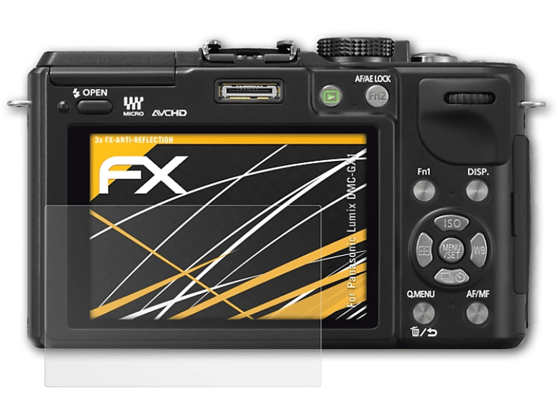 ATFOLIX 3x Panasonic FX-Antireflex DMC-GX1) Displayschutz(für Lumix