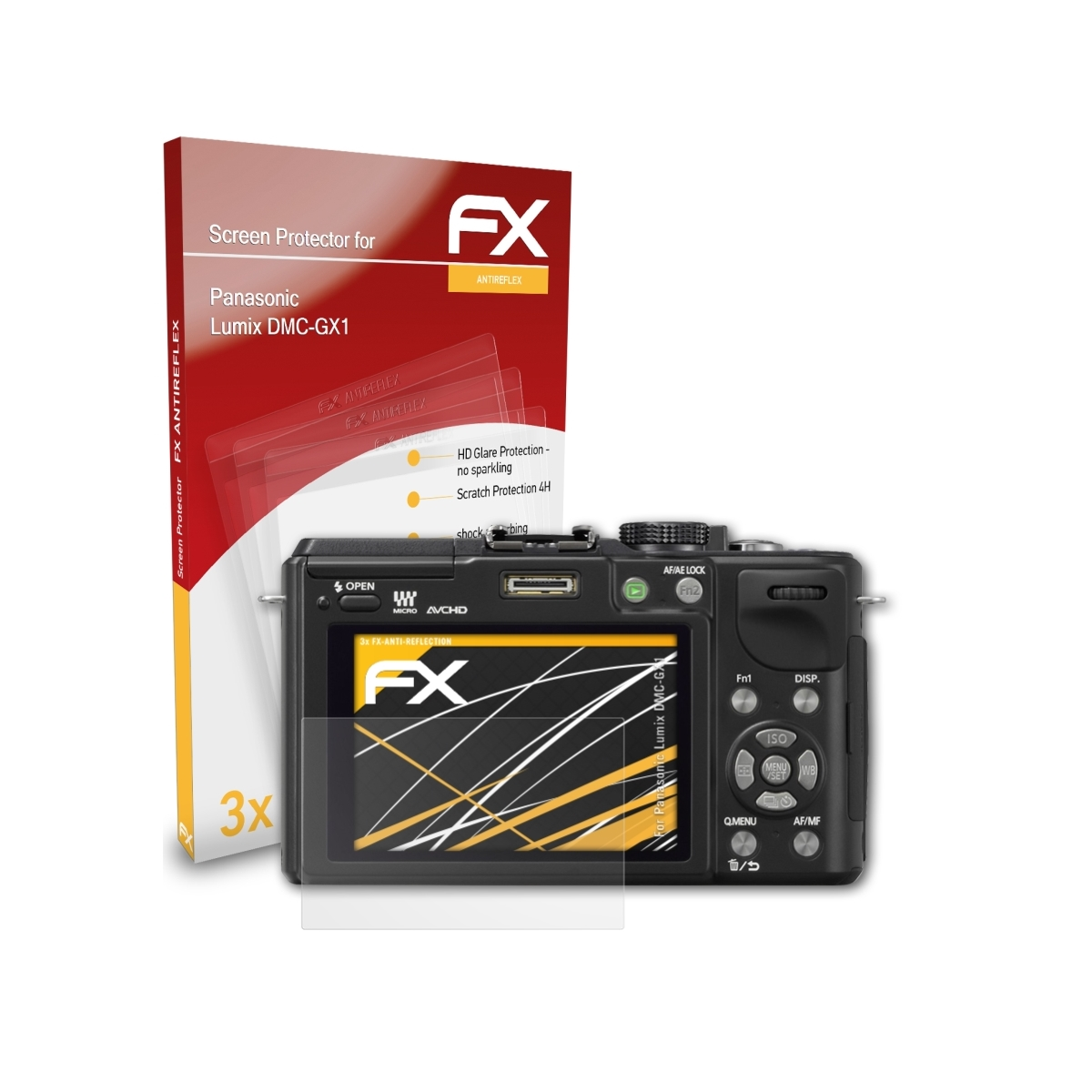 ATFOLIX 3x FX-Antireflex Displayschutz(für DMC-GX1) Panasonic Lumix
