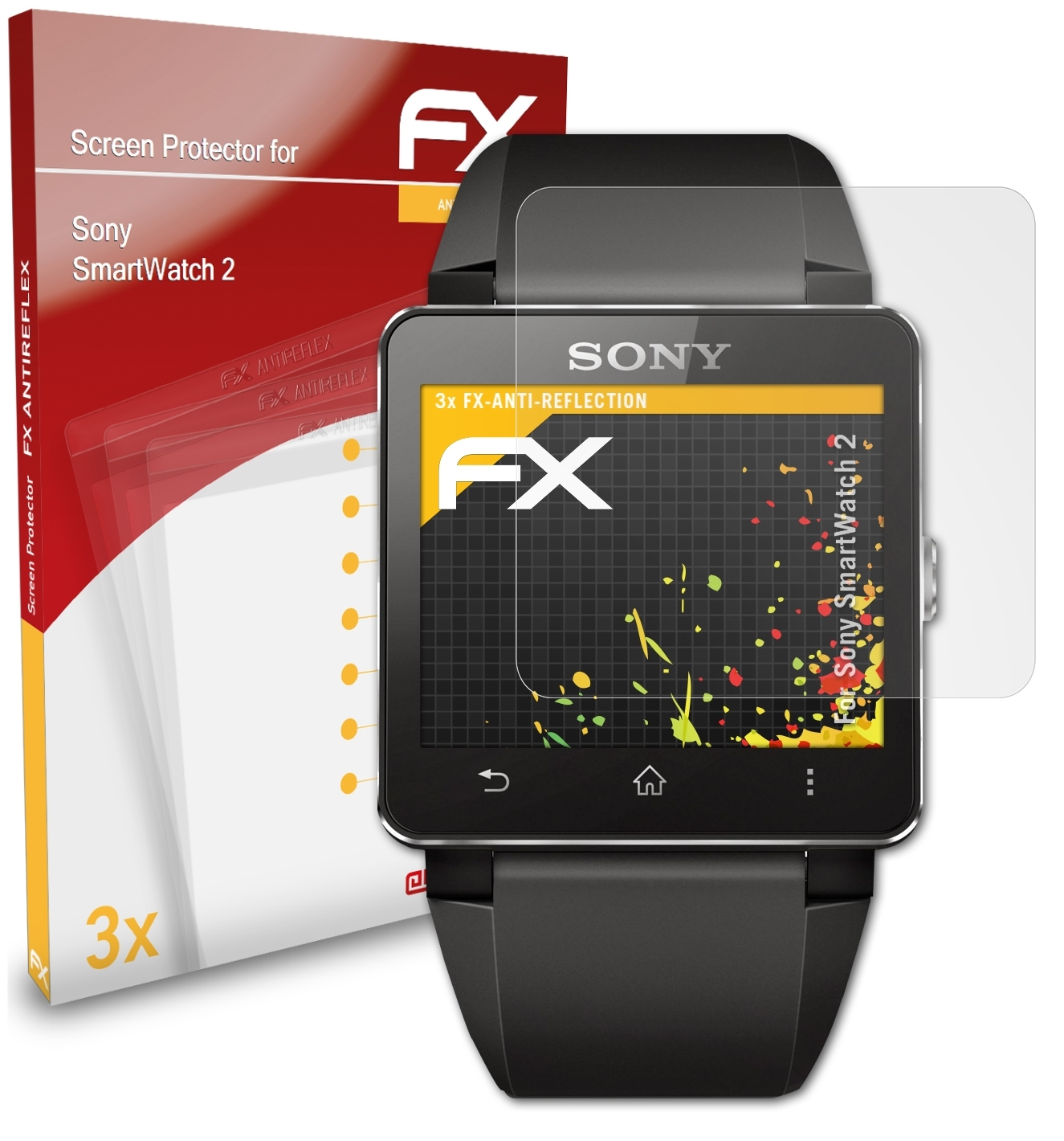 ATFOLIX 3x Displayschutz(für Sony FX-Antireflex 2) SmartWatch