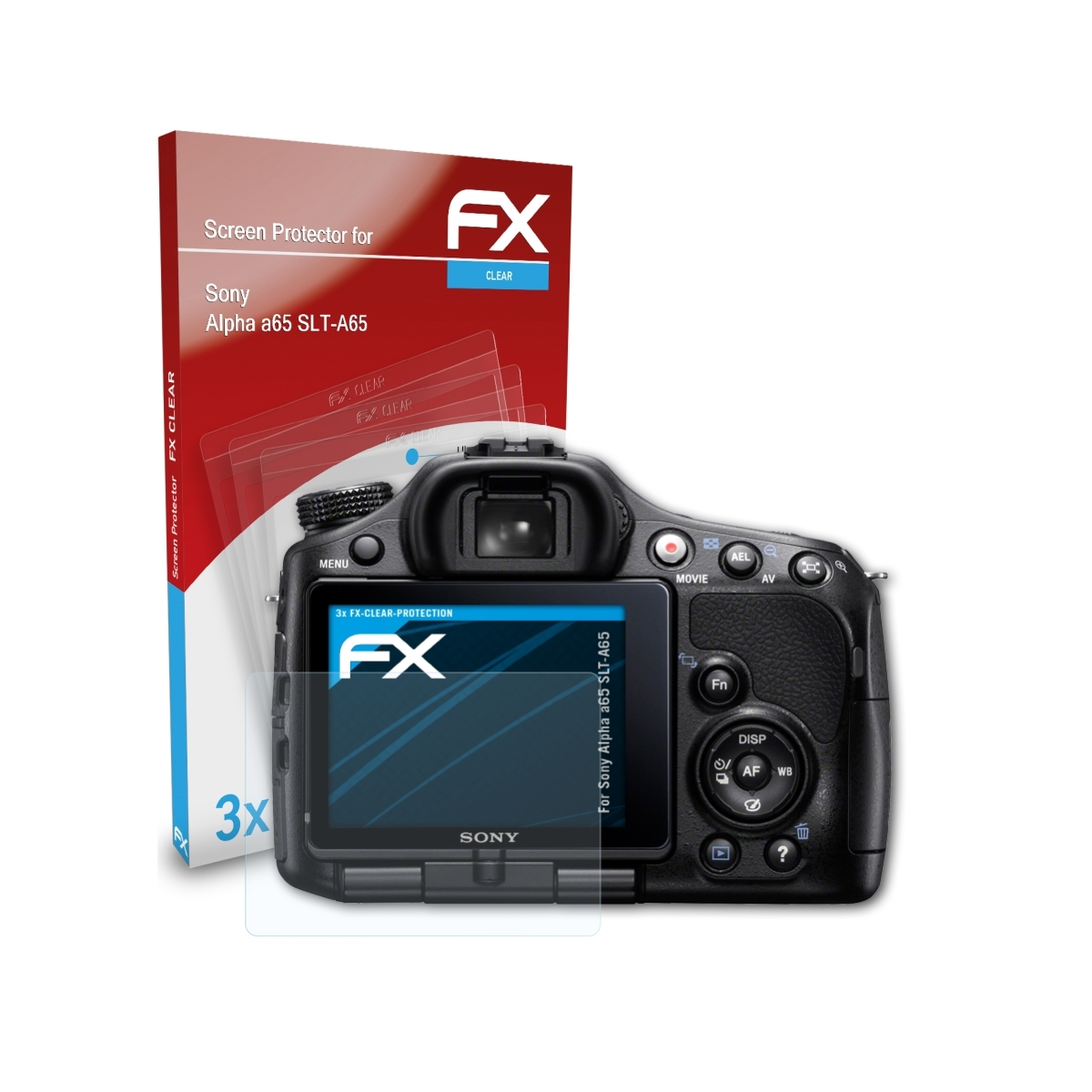 FX-Clear Alpha ATFOLIX 3x (SLT-A65)) Displayschutz(für Sony a65
