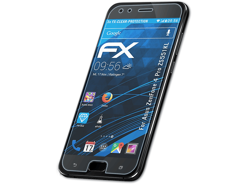 Asus Pro FX-Clear 3x ATFOLIX 4 (ZS551KL)) Displayschutz(für ZenFone