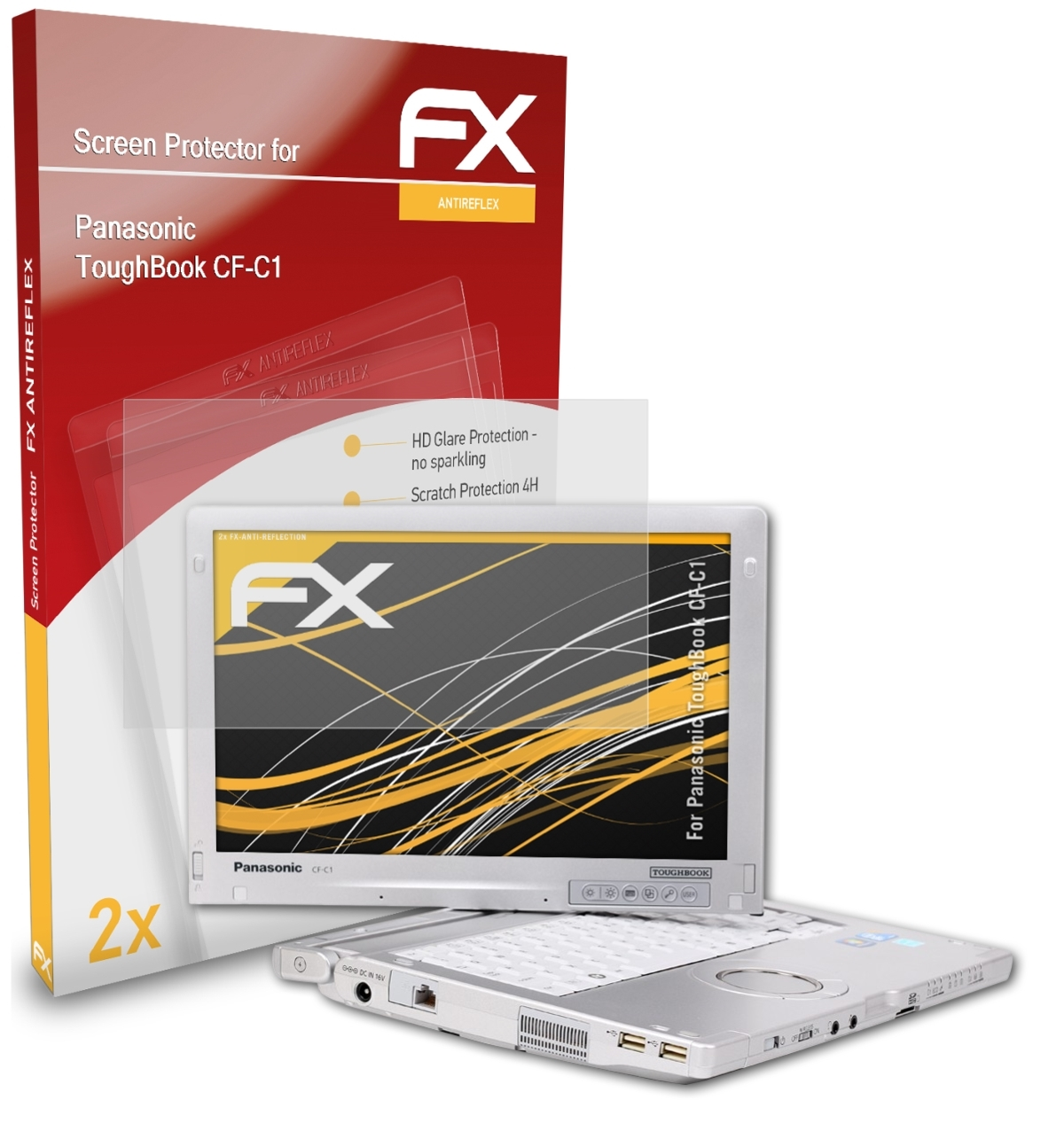 ATFOLIX 2x FX-Antireflex Displayschutz(für Panasonic ToughBook CF-C1)
