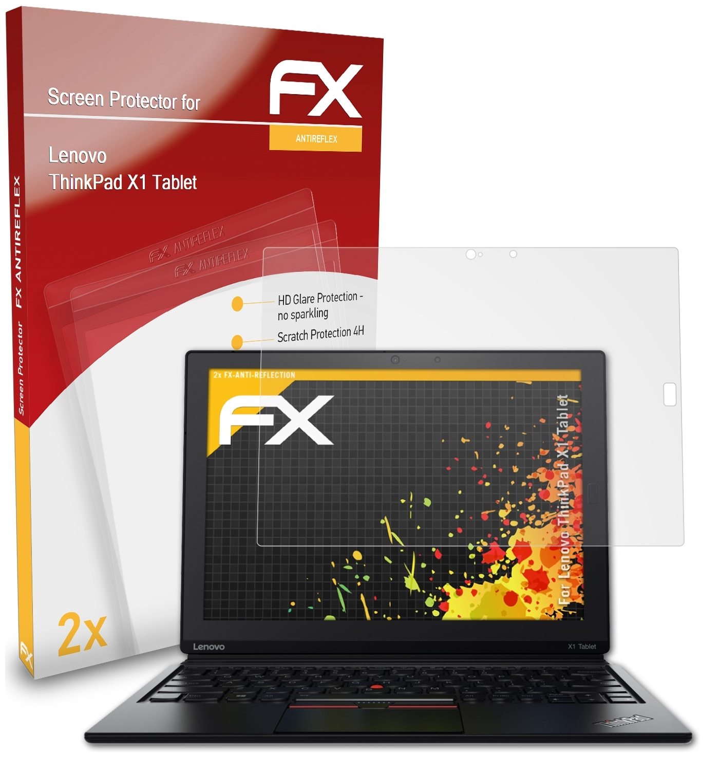 ATFOLIX 2x FX-Antireflex Displayschutz(für Lenovo ThinkPad Tablet) X1