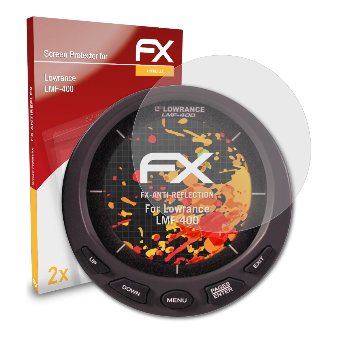 Displayschutz(für FX-Antireflex Lowrance ATFOLIX LMF-400) 2x