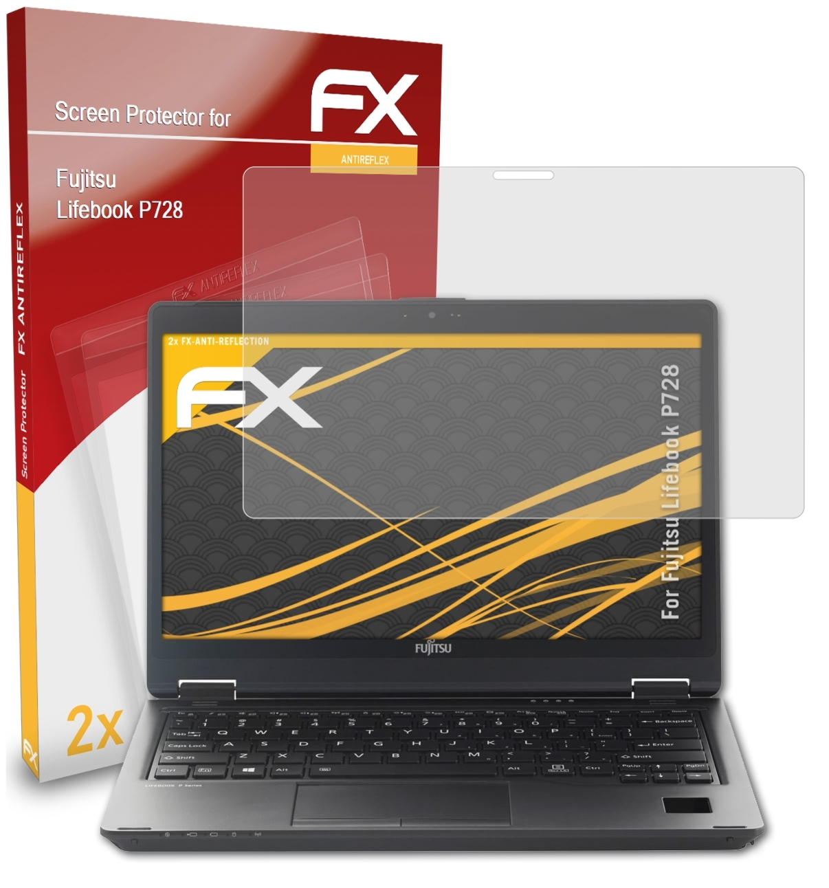 2x Lifebook P728) Fujitsu Displayschutz(für ATFOLIX FX-Antireflex