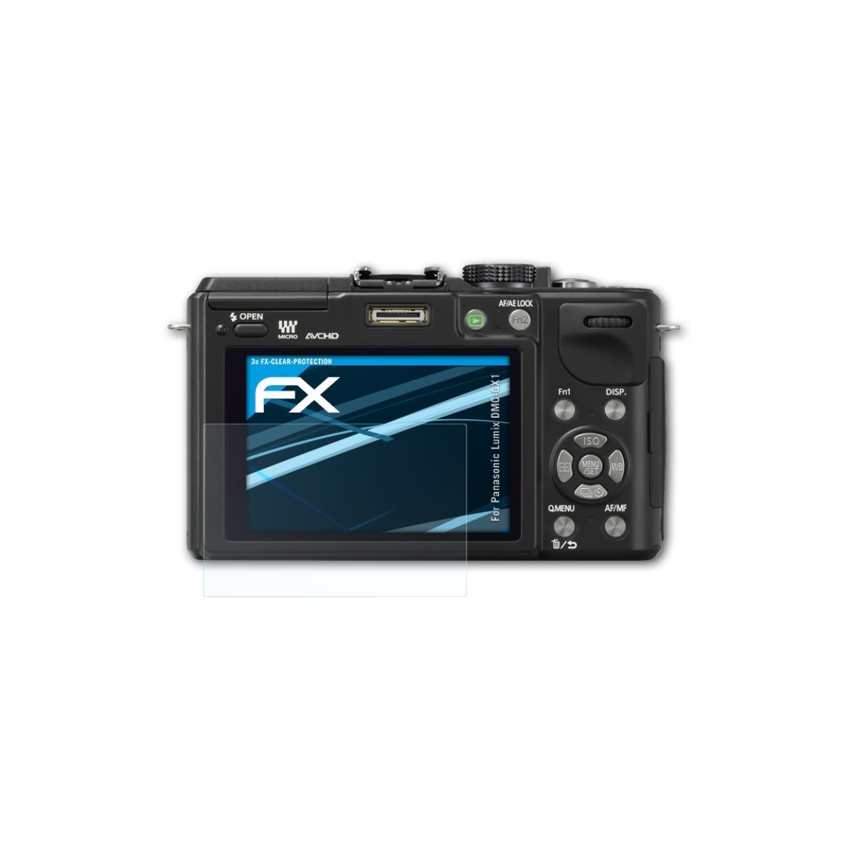 ATFOLIX 3x Displayschutz(für Panasonic FX-Clear DMC-GX1) Lumix