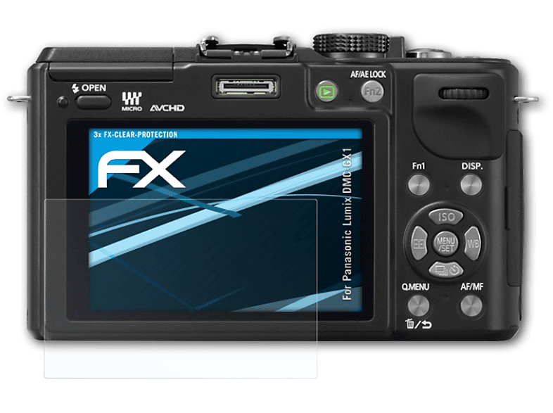 ATFOLIX 3x FX-Clear Panasonic Displayschutz(für DMC-GX1) Lumix