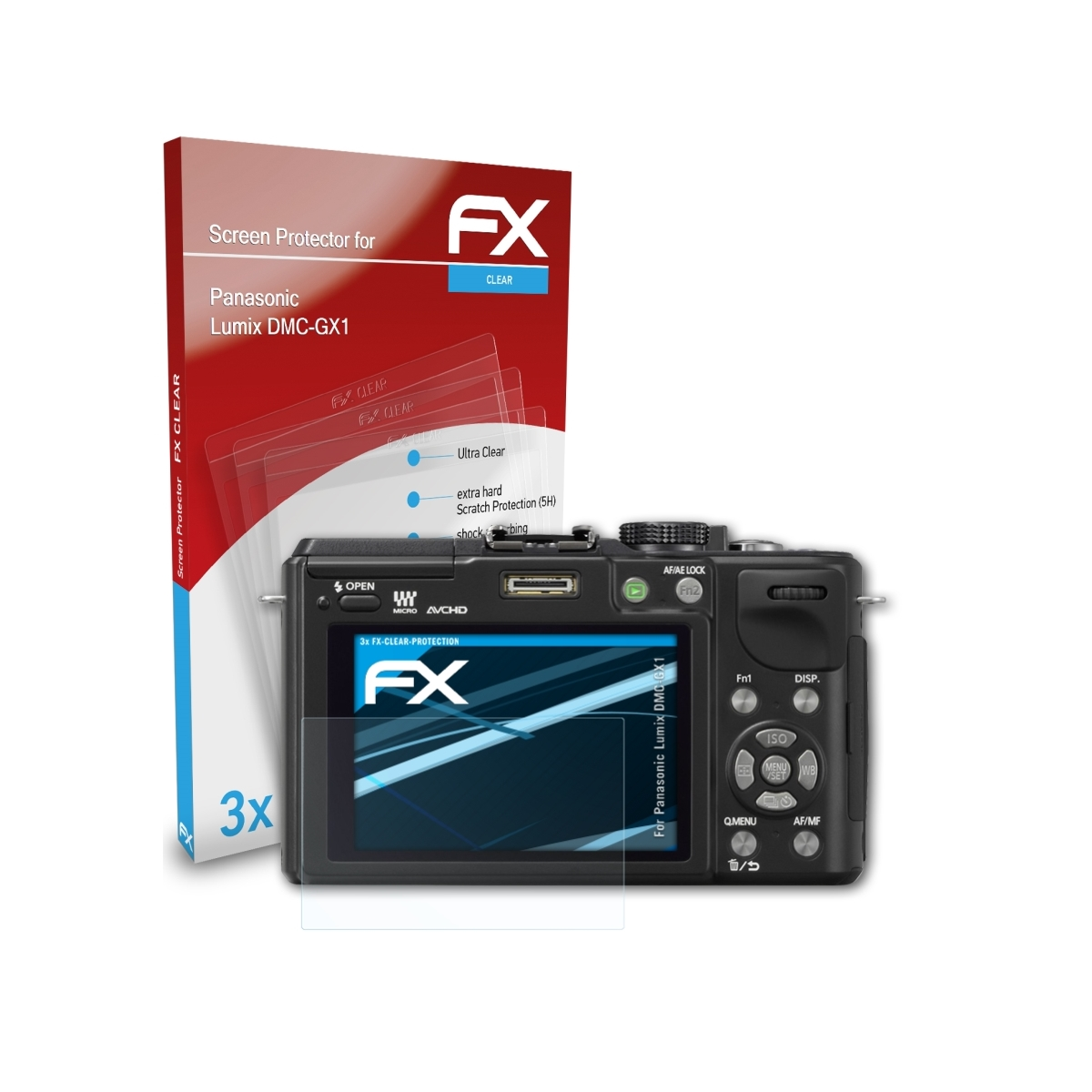 DMC-GX1) Displayschutz(für FX-Clear Panasonic ATFOLIX 3x Lumix