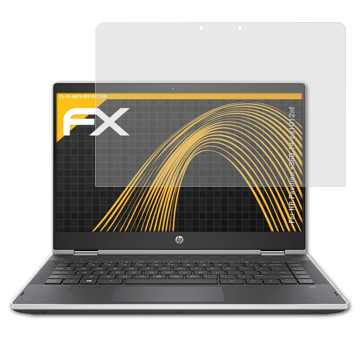 FX-Antireflex 2x Displayschutz(für ATFOLIX 14-cd1012nf) HP x360 Pavilion