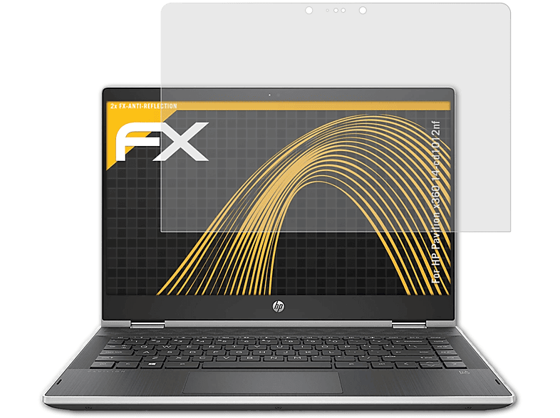 ATFOLIX 2x FX-Antireflex Displayschutz(für HP Pavilion x360 14-cd1012nf)