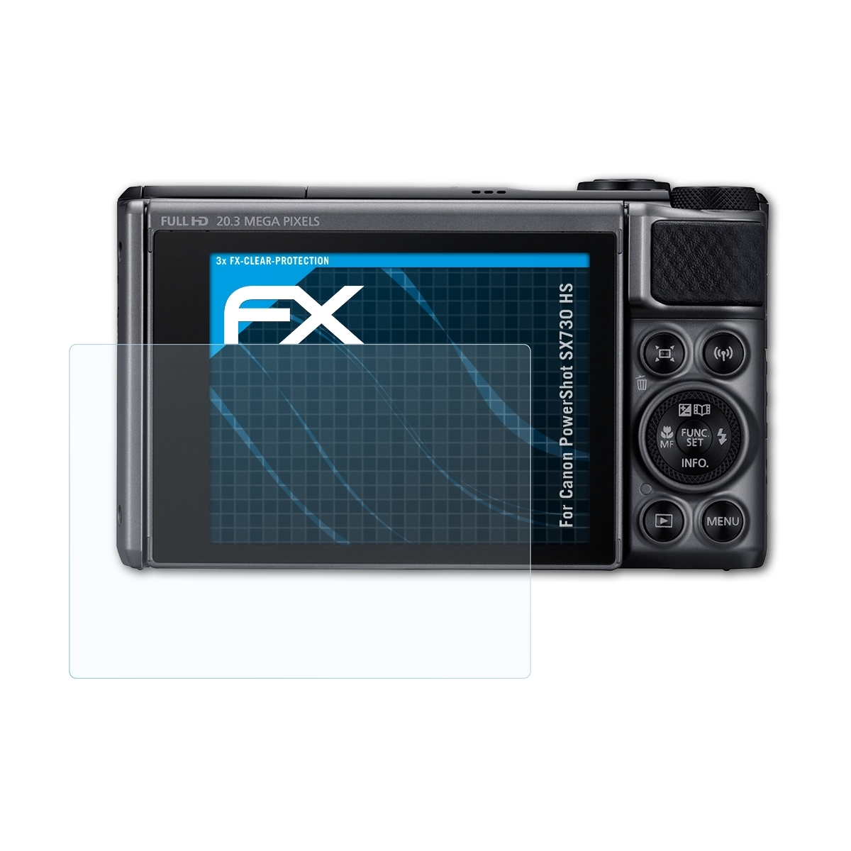 Displayschutz(für PowerShot Canon SX730 HS) FX-Clear 3x ATFOLIX