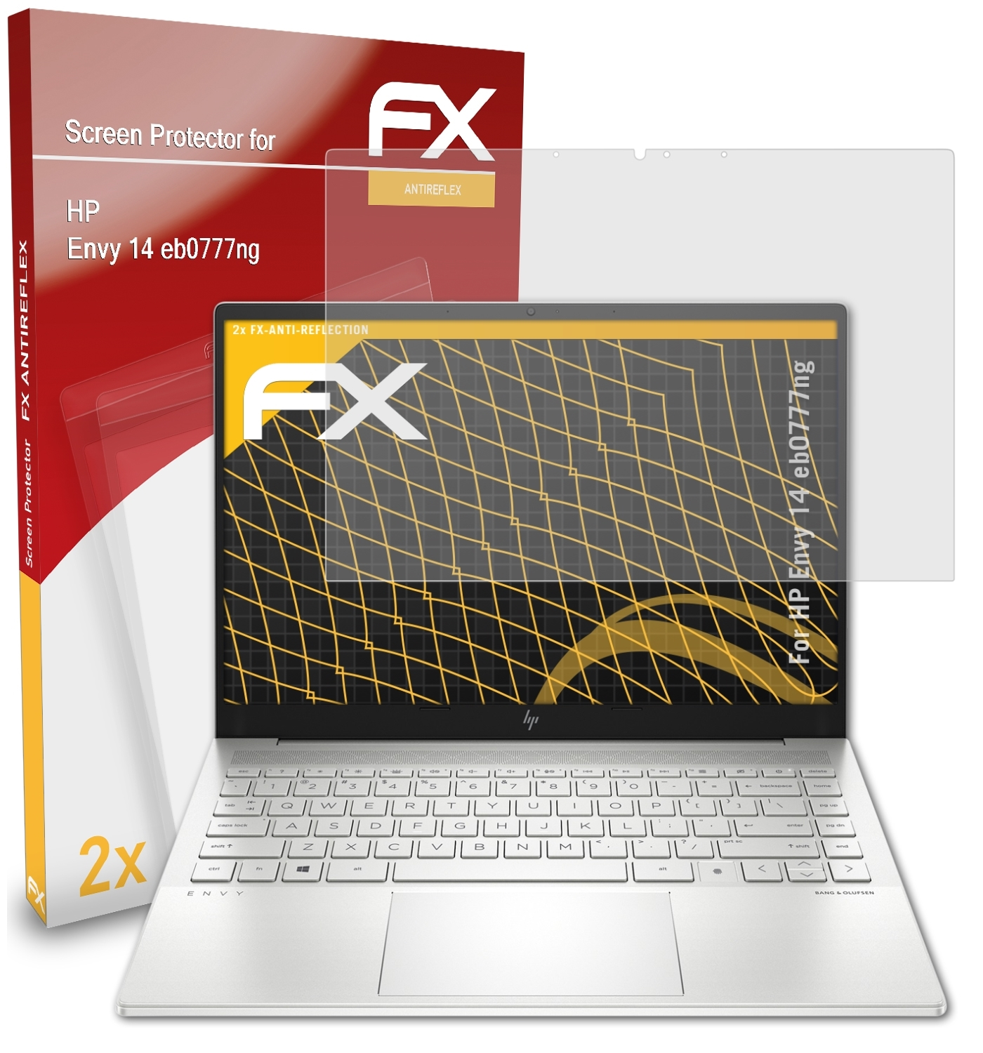 (eb0777ng)) 2x Displayschutz(für ATFOLIX Envy 14 FX-Antireflex HP
