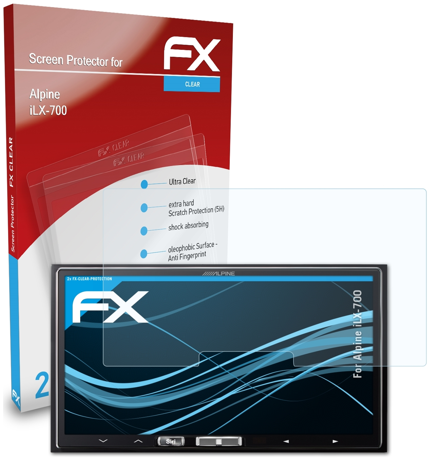 FX-Clear Displayschutz(für iLX-700) ATFOLIX 2x Alpine