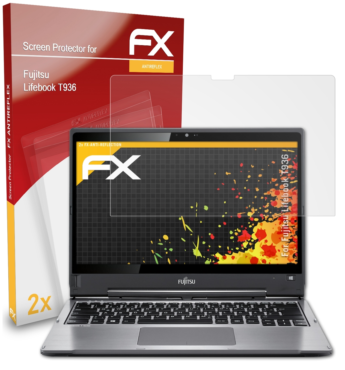 FX-Antireflex Fujitsu Displayschutz(für 2x ATFOLIX T936) Lifebook