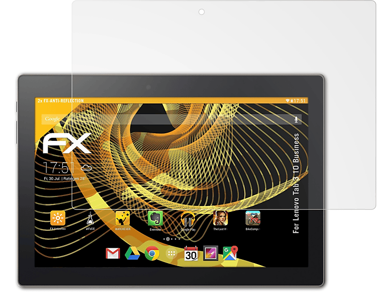3 FX-Antireflex Lenovo Tab Business) 2x Displayschutz(für 10 ATFOLIX