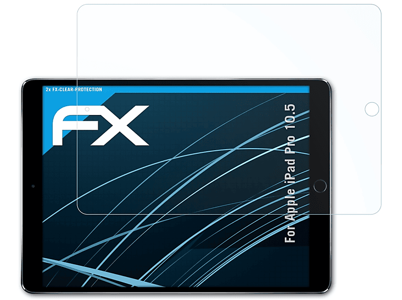 ATFOLIX 2x FX-Clear Displayschutz(für Apple iPad Pro 10.5)