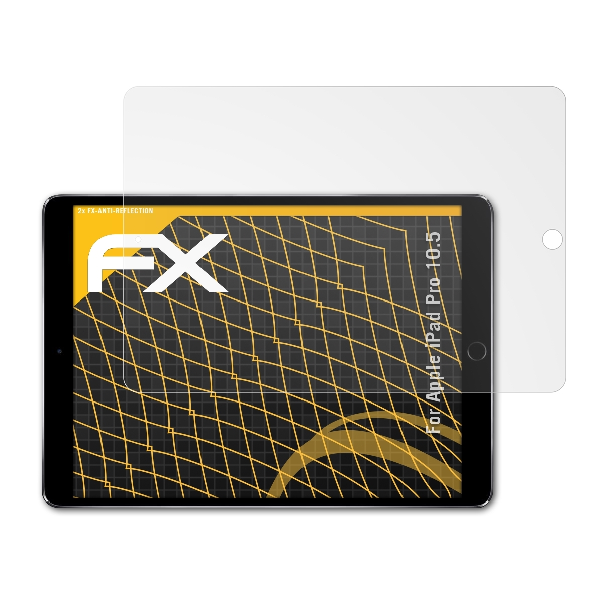 ATFOLIX Pro iPad Apple 10.5) 2x FX-Antireflex Displayschutz(für