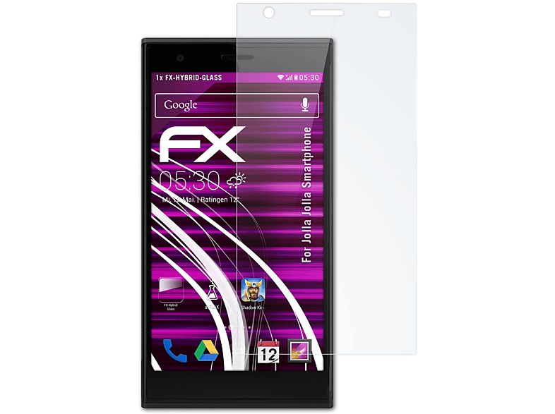 ATFOLIX FX-Hybrid-Glass Schutzglas(für Jolla Smartphone) Jolla