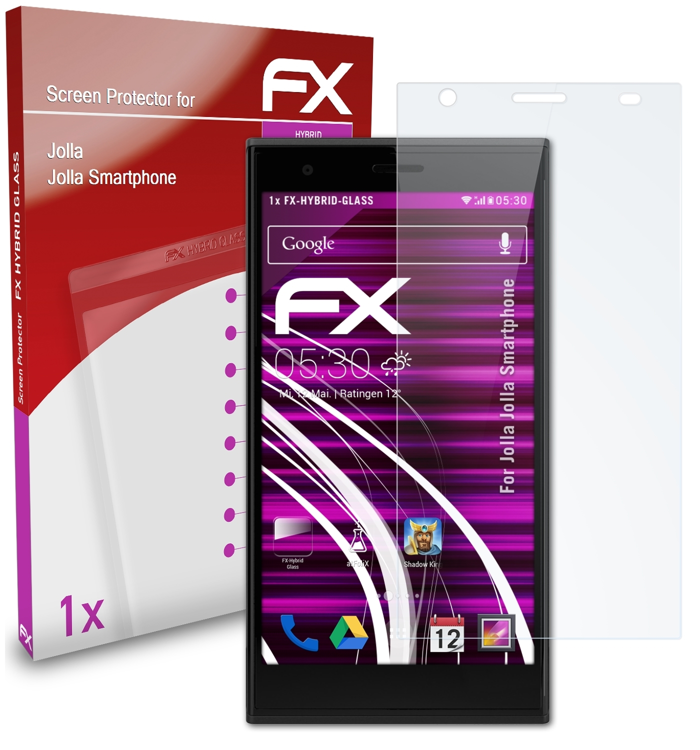 ATFOLIX FX-Hybrid-Glass Schutzglas(für Jolla Jolla Smartphone)