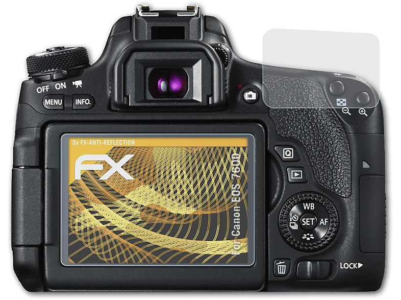 FX-Antireflex Displayschutz(für Canon EOS 3x ATFOLIX 760D)