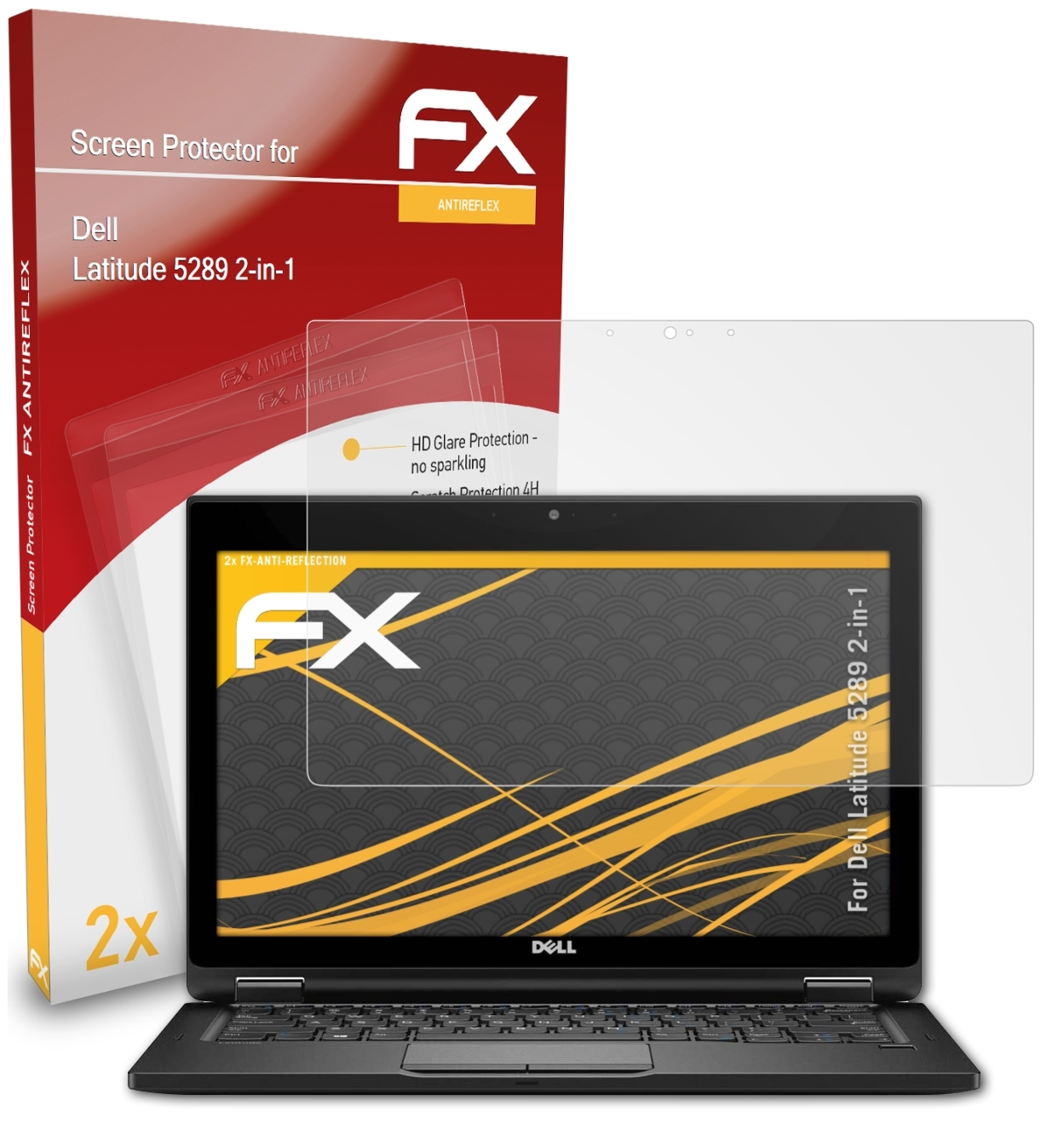 Latitude 5289 2-in-1) FX-Antireflex Displayschutz(für Dell 2x ATFOLIX