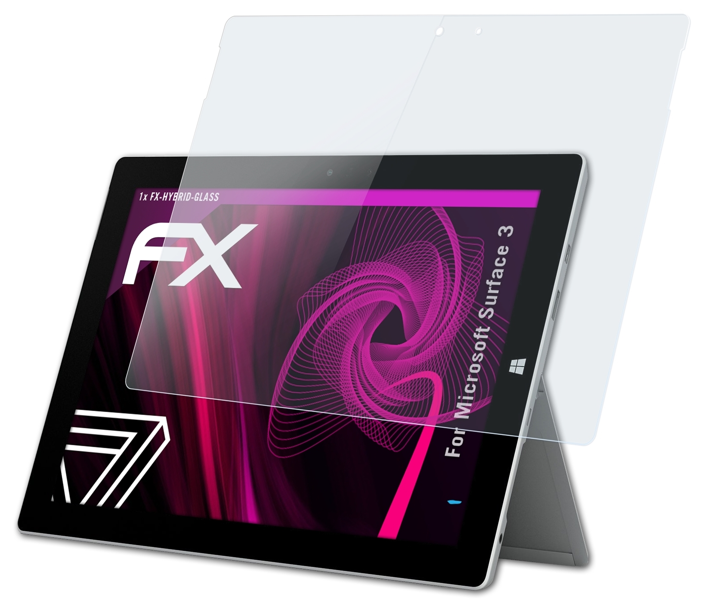 ATFOLIX FX-Hybrid-Glass Schutzglas(für Microsoft Surface 3)