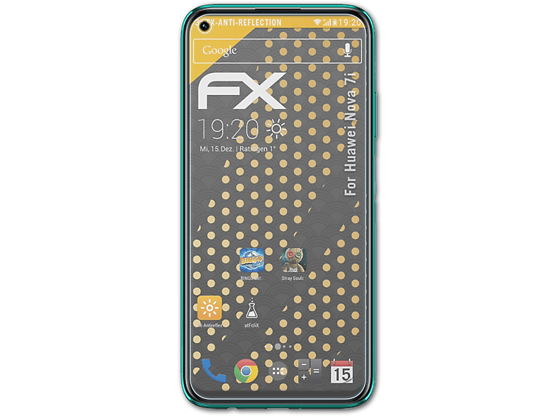 ATFOLIX 3x FX-Antireflex Displayschutz(für Huawei Nova 7i)