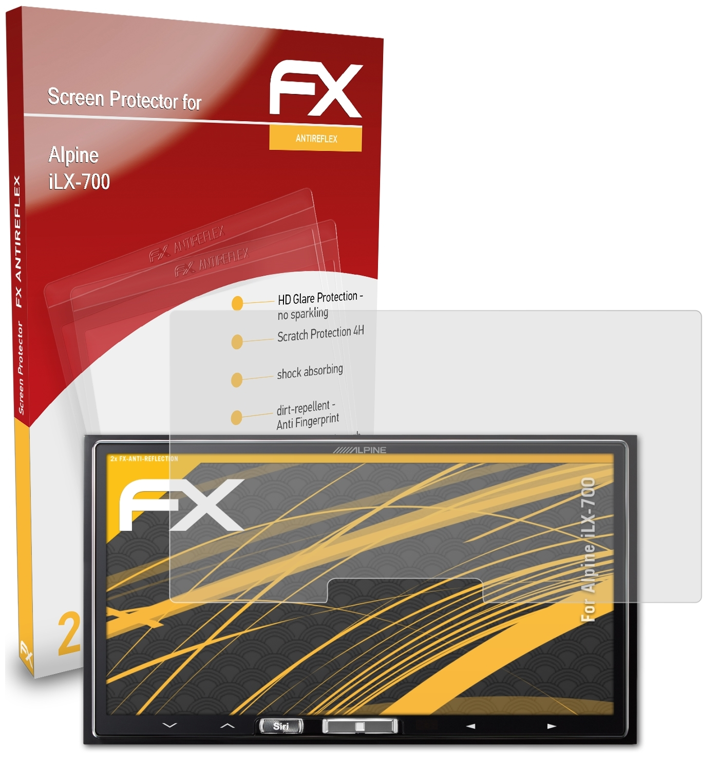 Displayschutz(für Alpine 2x iLX-700) FX-Antireflex ATFOLIX