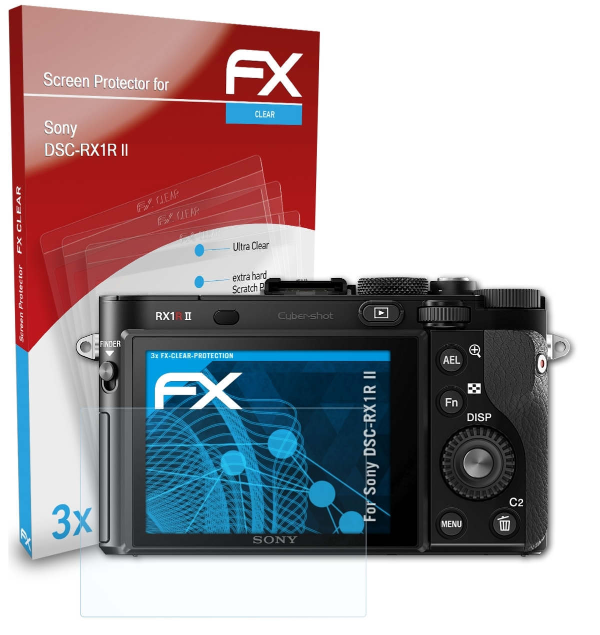 ATFOLIX 3x FX-Clear Displayschutz(für Sony DSC-RX1R II)