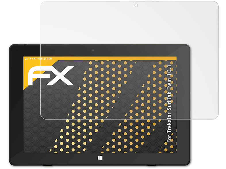 ATFOLIX 2x FX-Antireflex Displayschutz(für Trekstor SurfTab Twin 10.1)