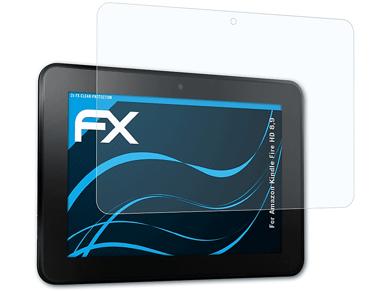 ATFOLIX 2x FX-Clear Displayschutz(für Amazon Kindle Fire HD 8,9)