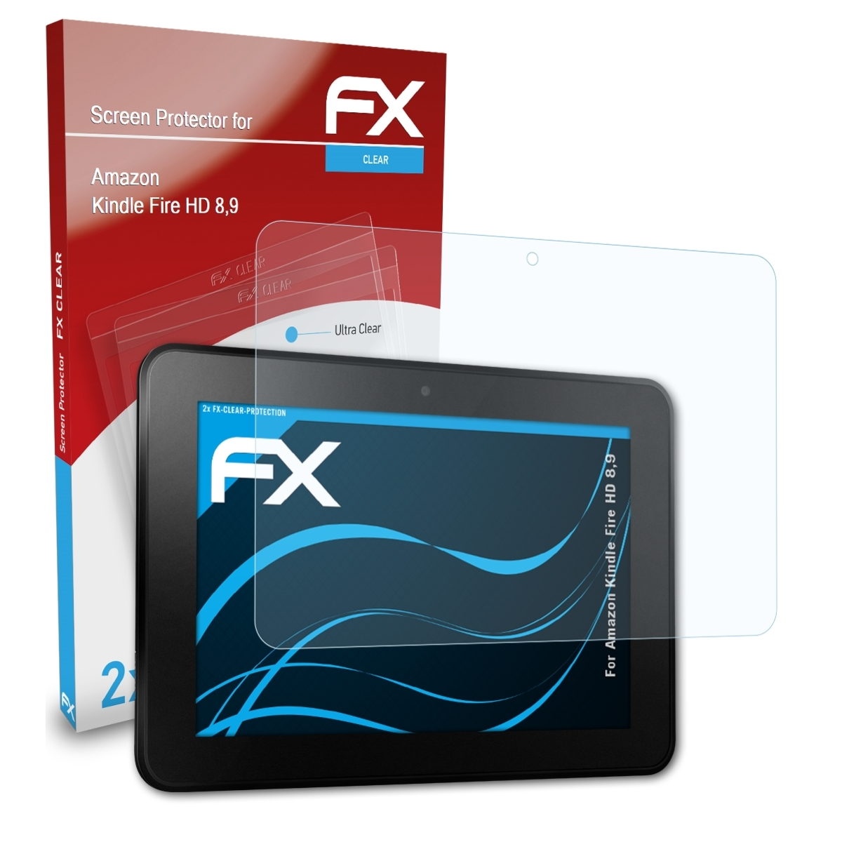 FX-Clear HD Kindle 8,9) Amazon ATFOLIX Fire 2x Displayschutz(für