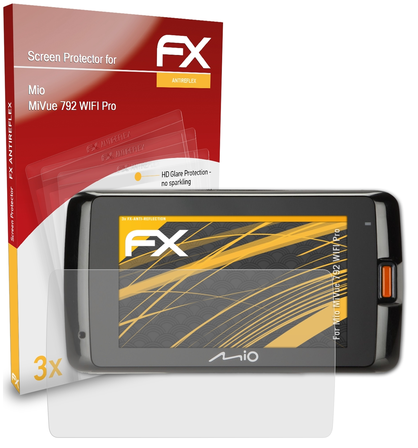 WIFI 792 Pro) Mio MiVue 3x FX-Antireflex ATFOLIX Displayschutz(für