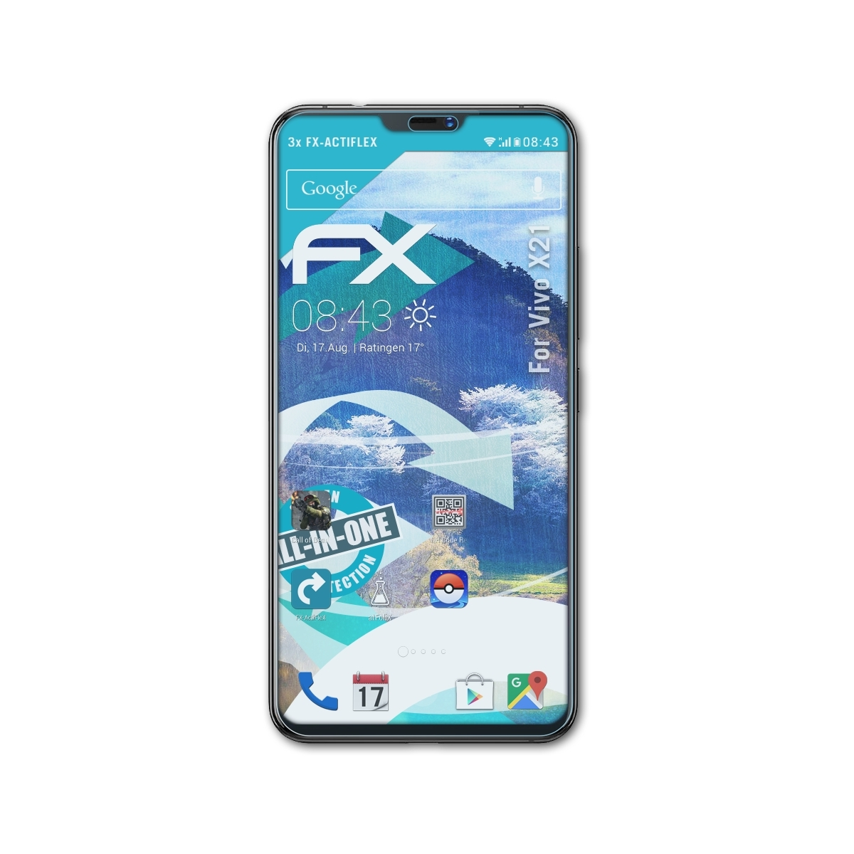 FX-ActiFleX X21) ATFOLIX 3x Vivo Displayschutz(für
